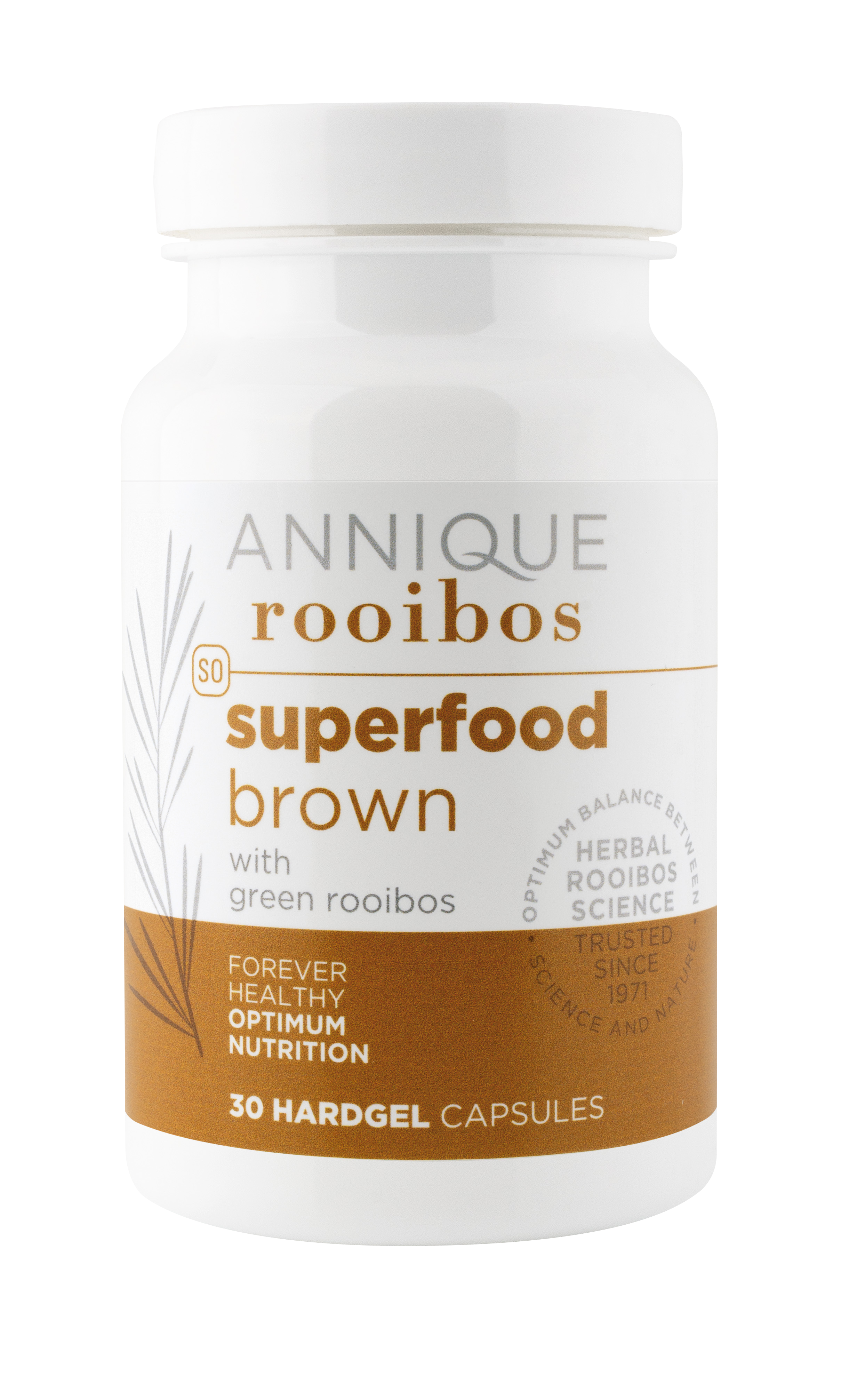 Superfood Brown with Green Rooibos – 30 Hardgel Capsules 