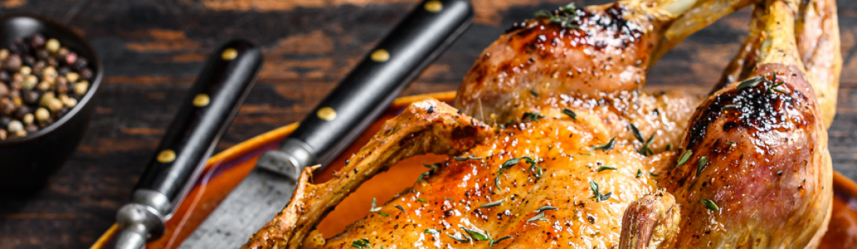 Roast Chicken with Creamed Spinach