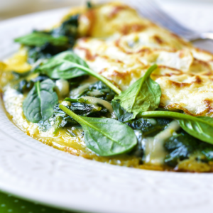 Spinach and Bacon Omelette