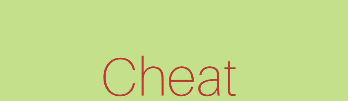 Lifestyle Programme Cheat Sheet