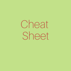 Lifestyle Programme Cheat Sheet