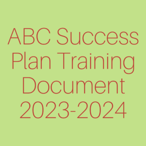 ABC Success Plan Training Document 2023-2024