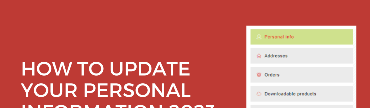 How to update your Personal Information on the NEW Annique Rooibos Store