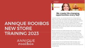 Annique Rooibos New Store Training 2023