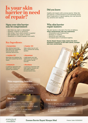 Product Training | Essense Barrier Repair Masque
