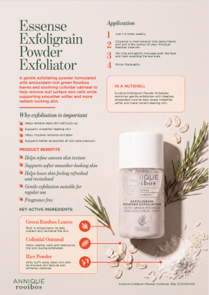 Product Article | Essense Exfoligrain Powder Exfoliator