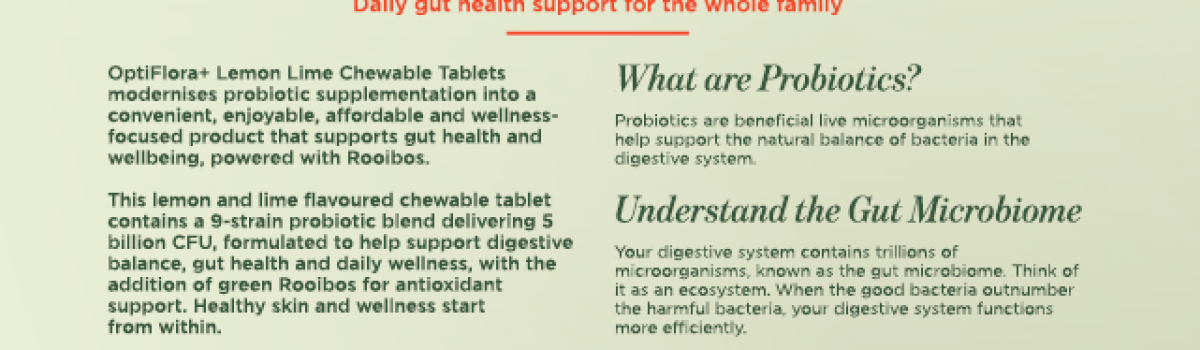Product Training | Optiflora+ Lemon Lime Chewable Tablets